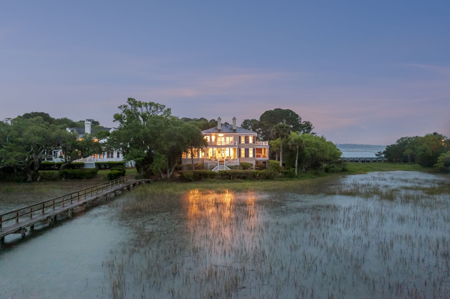 Jenkins Point Rd — twilight real estate photography, Charleston SC