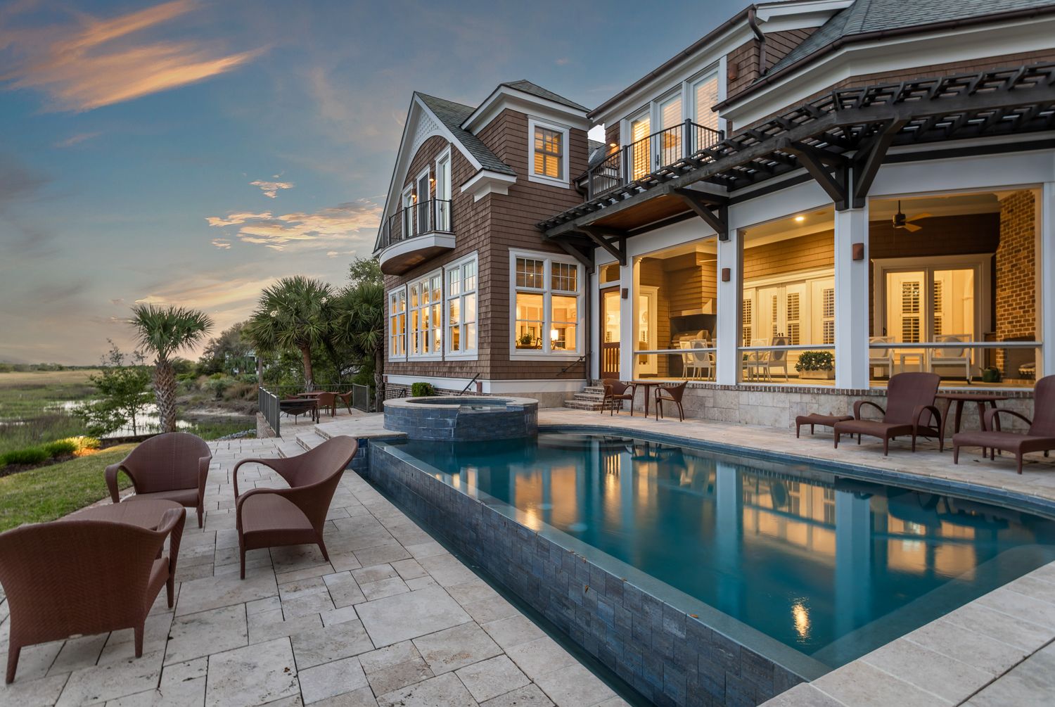 Ocean Forest Ln — twilight real estate photography, Charleston SC